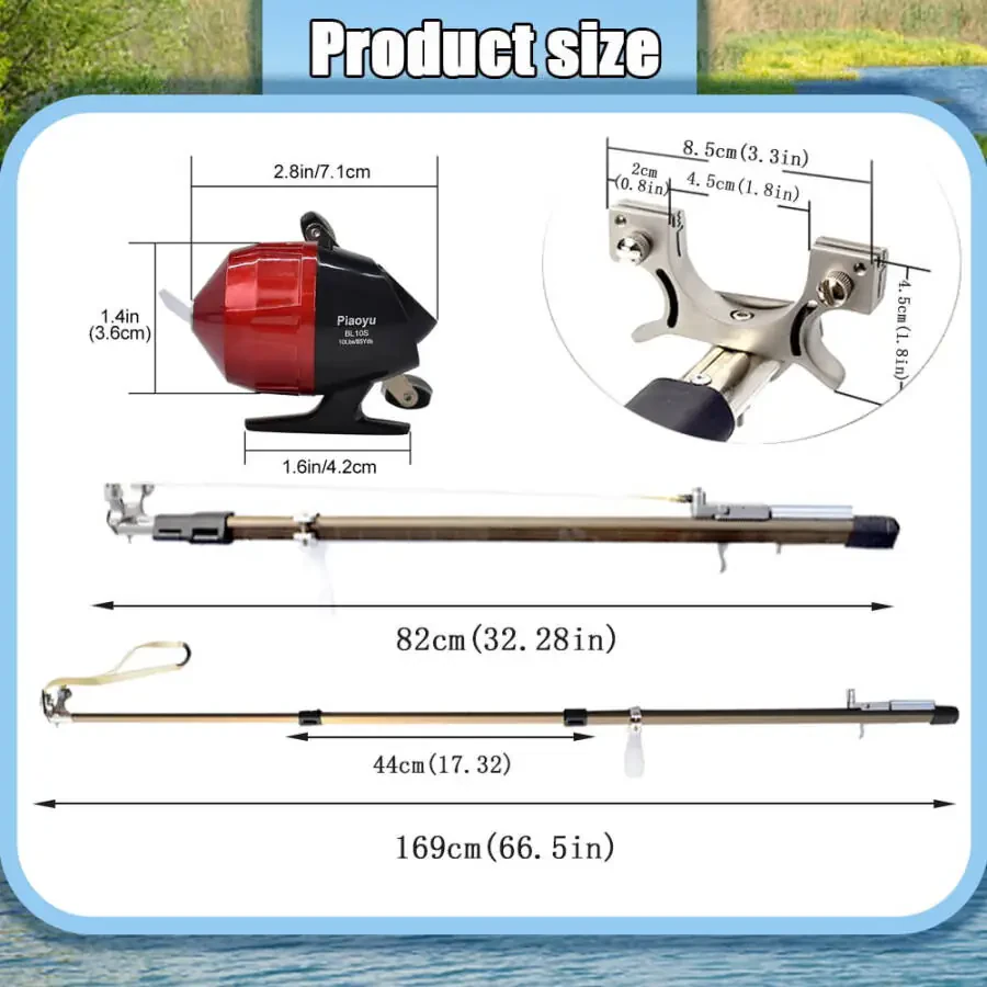 Outdoor Hunting Shooting Fish Catapult Set Three-section Telescopic Long Pole Shooting Slingshot - 5