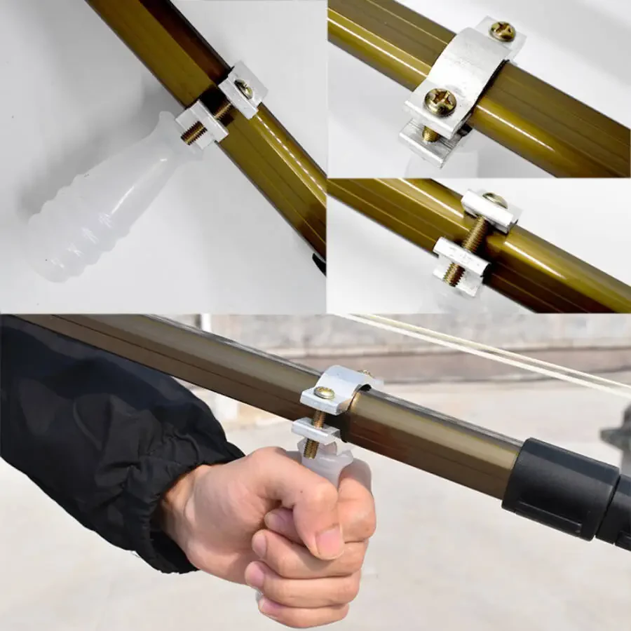 Outdoor Hunting Shooting Fish Catapult Set Three-section Telescopic Long Pole Shooting Slingshot - 13