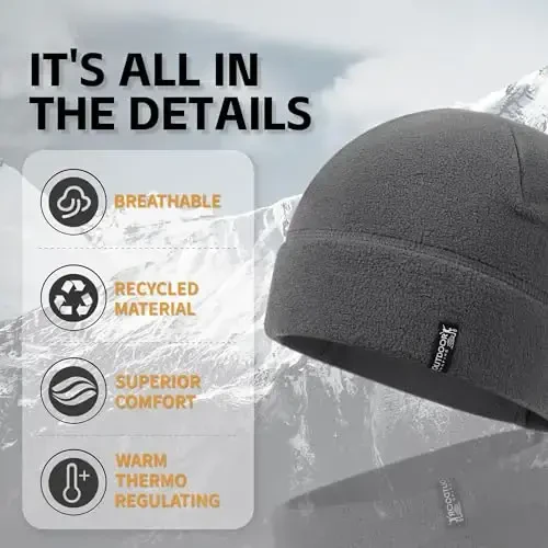 OUTDOOR SHAPING 2 Pack Tactical Fleece Cap Qishki iliq shapka Harbiy armiya soati erkaklar va ayollar uchun sovg'a - 3