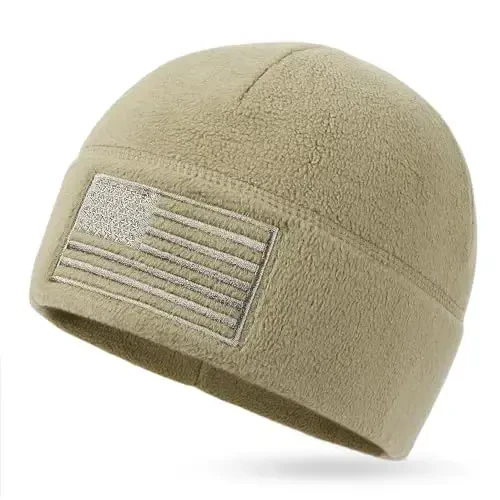 OUTDOOR SHAPING American Flag Fleece Watch Cap, AQSh Multi-Mavsumiy Armiya Harbiy Taktik Beanie, Qishki Issiq Beanie - 1