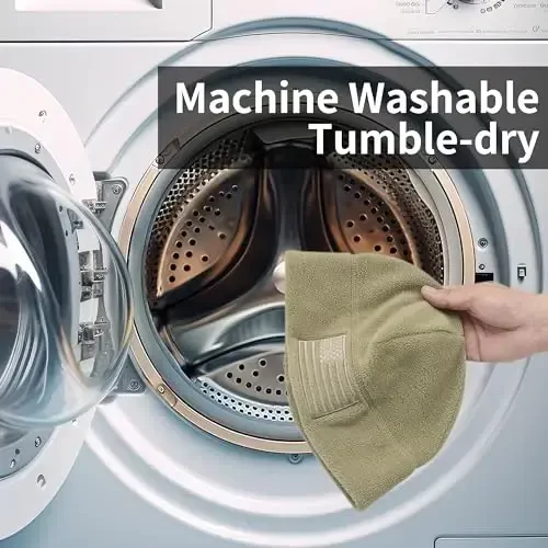 OUTDOOR SHAPING American Flag Fleece Watch Cap, AQSh Multi-Mavsumiy Armiya Harbiy Taktik Beanie, Qishki Issiq Beanie - 4