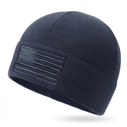 OUTDOOR SHAPING American Flag Fleece Watch Cap, USA Multi-Season Army Military Tactical Beanie, Qishki iliq shapka 