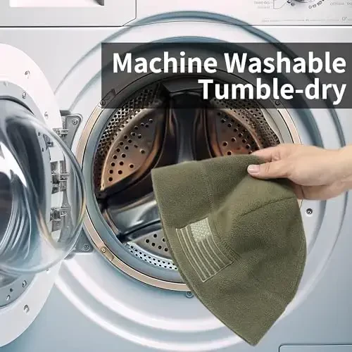 OUTDOOR SHAPING American Flag Fleece Watch Cap, USA Multi-Season Army Military Tactical Beanie, Qishki issiq shapka - 3