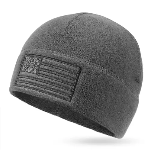 OUTDOOR SHAPING American Flag Fleece Watch Cap, USA Multi-Season Army Military Tactical Beanie, Qishki issiq shapka - 1