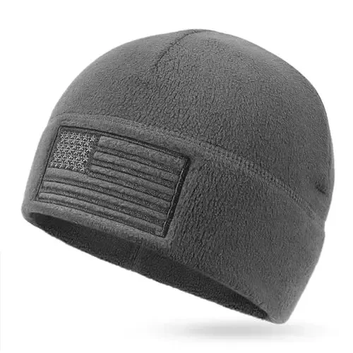 OUTDOOR SHAPING American Flag Fleece Watch Cap, USA Multi-Season Army Military Tactical Beanie, Qishki issiq shapka 