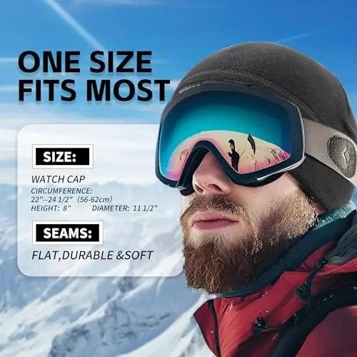 OUTDOOR SHAPING American Flag Fleece Watch Cap, USA Multi-Season Army Military Tactical Beanie, Winter Warm Beanie - 4