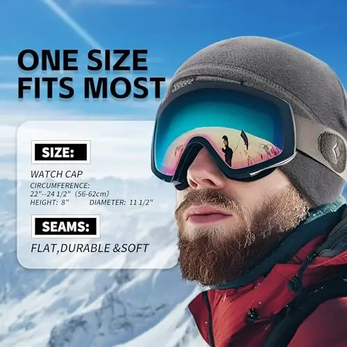 OUTDOOR SHAPING American Flag Fleece Watch Cap, USA Multi-Season Army Military Tactical Beanie, Winter Warm Beanie - 4