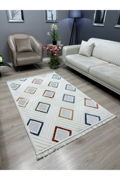 OUTLET ICON-G55 Embossed Modern Scandinavian Patterned Living Room Rug - 12