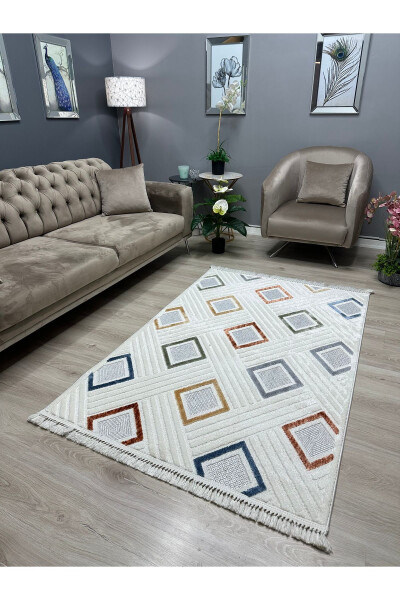 OUTLET ICON-G55 Embossed Modern Scandinavian Patterned Living Room Rug - 13