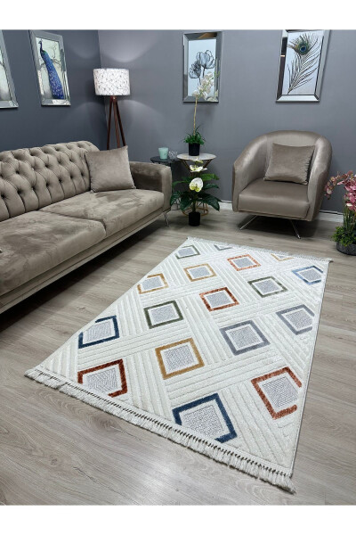 OUTLET ICON-G55 Embossed Modern Scandinavian Patterned Living Room Rug - 1