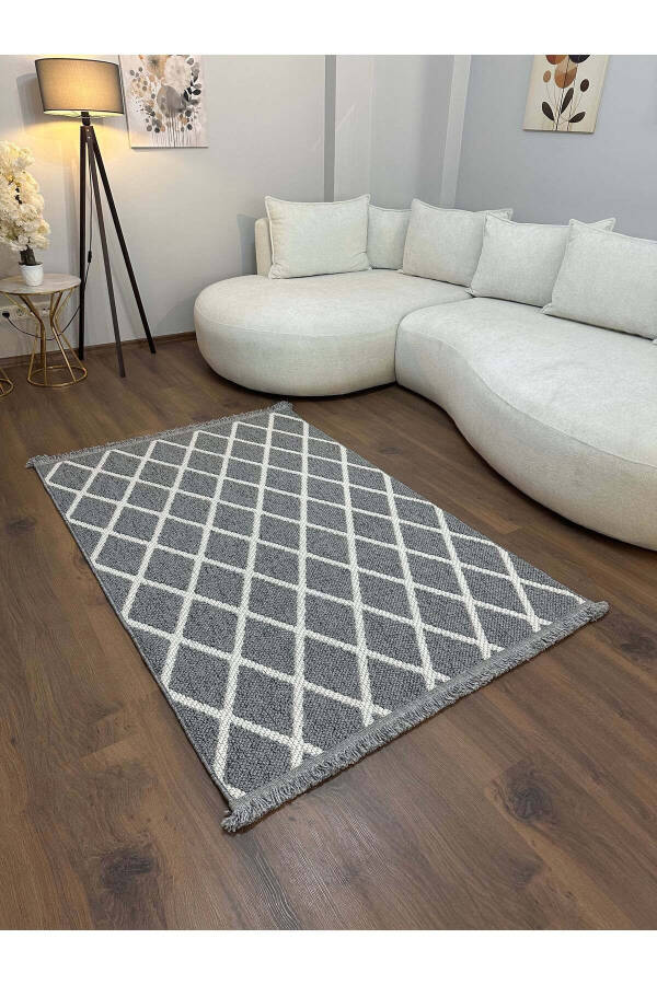 OUTLET PALMAS-F6 Soft Curl (Loop) Embossed Woven Living Room Rug-GREY - 1