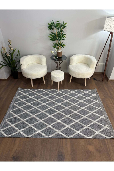 OUTLET PALMAS-F6 Soft Curl (Loop) Embossed Woven Living Room Rug-GREY - 3