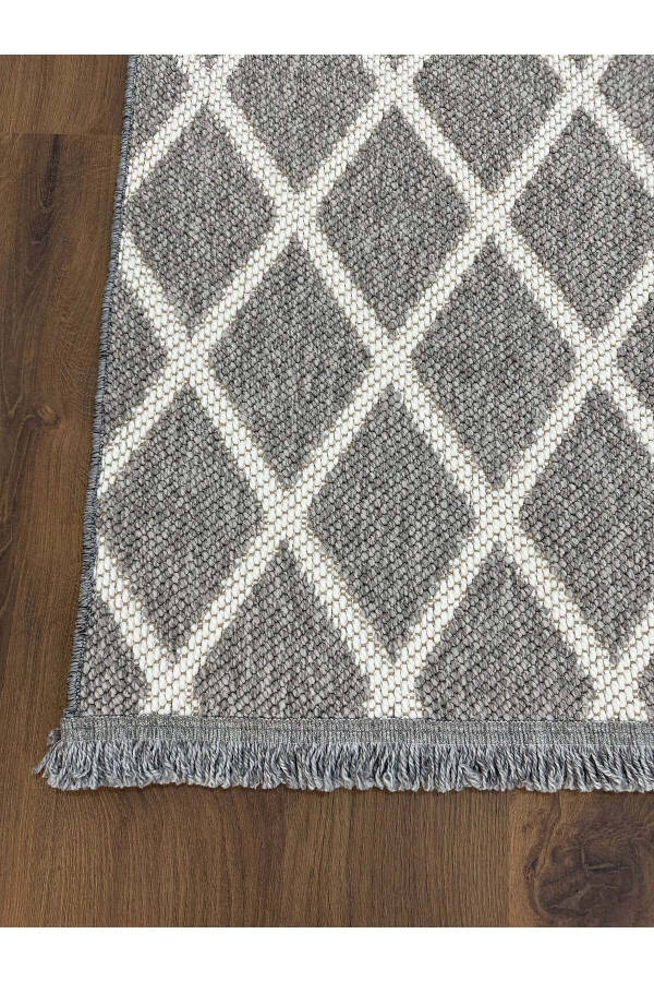 OUTLET PALMAS-F7 Soft Loop Pile Textured Woven Living Room Rug - LIGHT GRAY - 3