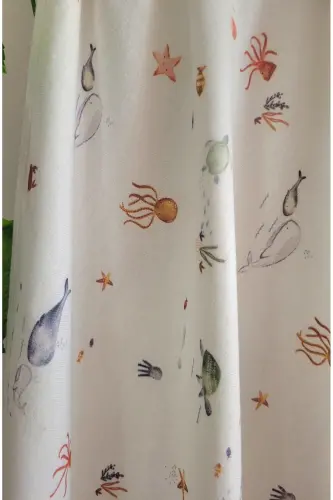 OUTLET Tek katlı Pamuklu Penye Kız erkek Yenidoğan-bebek Kundak Battaniyesi / Okyanus-AÇIK KREM - 3