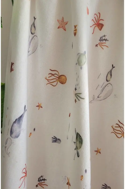 OUTLET Tek katlı Pamuklu Penye Kız erkek Yenidoğan-bebek Kundak Battaniyesi / Okyanus-AÇIK KREM - 3