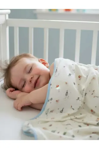 OUTLET Tek katlı Pamuklu Penye Kız erkek Yenidoğan-bebek Kundak Battaniyesi / Okyanus-AÇIK KREM - PAMUK HANIM (1)