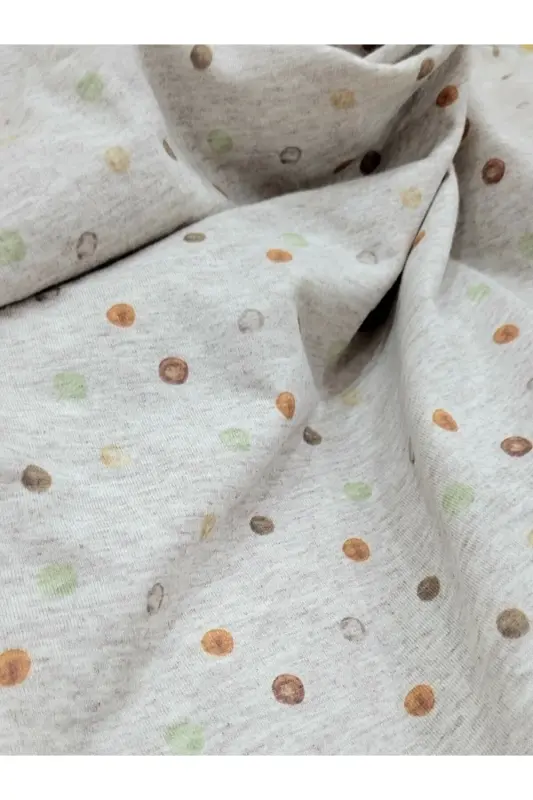 OUTLET Tek katlı Pamuklu Penye Kız erkek Yenidoğan-bebek Kundak Battaniyesi/puantiye - GRİ - 8
