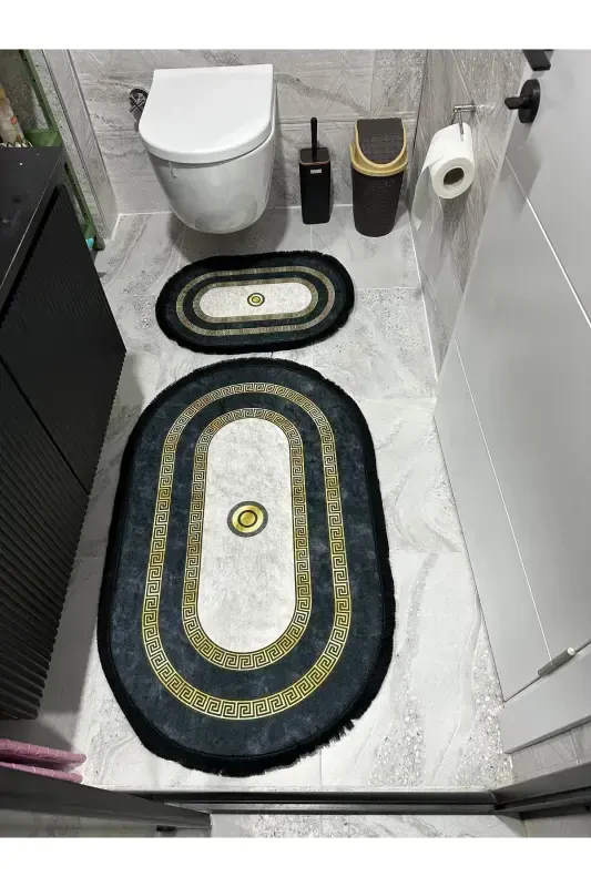Oval Banyo Paspasi-Qora - VODLER