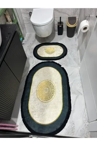 Oval Banyo Paspası-Siyah 