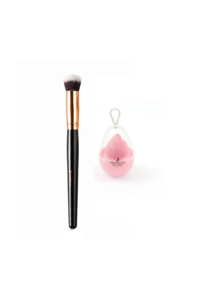 Oval Concealer Brush + Nascita Boxed Egg Sponge - NASCITA
