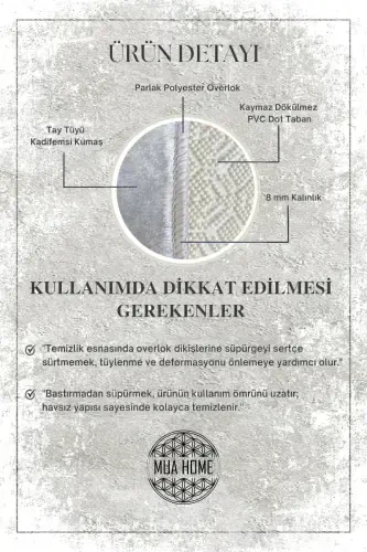 Oval shakldagi hashir naqshli raqamli bosma yuvish mumkin bo'lgan sirpanmaydigan taglikli zal oshxona balkon gilami yo'lak - 4