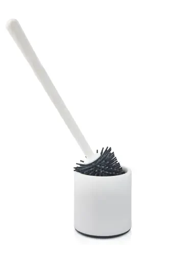 Oval Silicone Toilet Brush - White - ATA HOME (1)