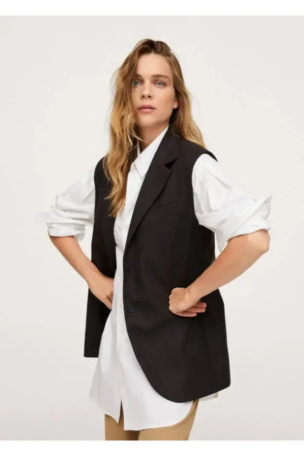 Оверсайз-пиджак из ткани - 6