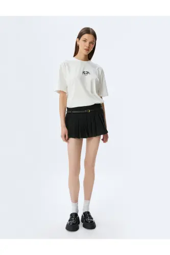Kadın T-shirt 5SAL10066IK - Ekru - KOTON (1)