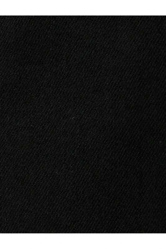 Oversize Cotton Cargo Straight Jeans with Stitch Detail - 6