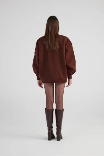 Oversize Detachable Rose Detailed Lined Alexa B - 3
