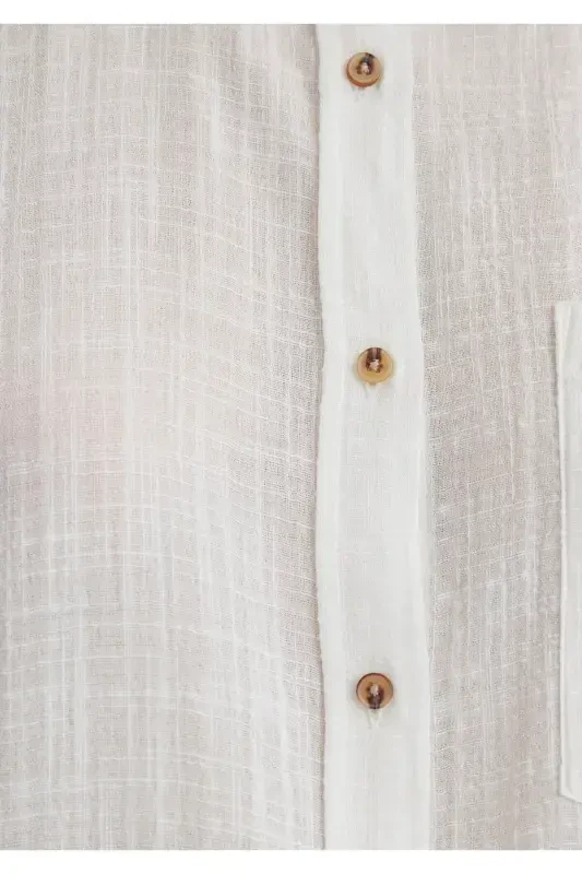 Oversize Ekрю Рубашка Свободного Кроя / Свободный Крой 1 - 8