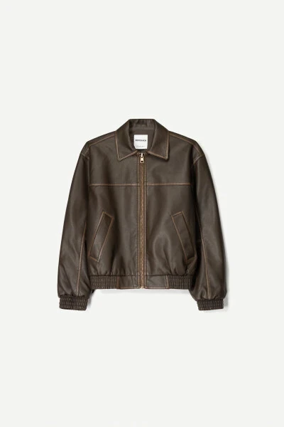 Oversize faux leather jacket - 2