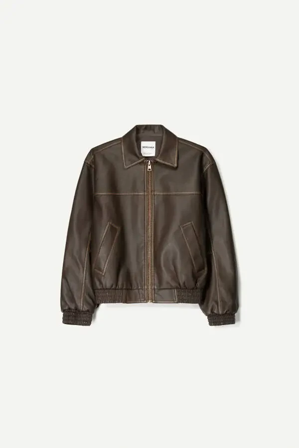 Oversize faux leather jacket - 2