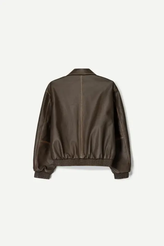 Oversize faux leather jacket - 7