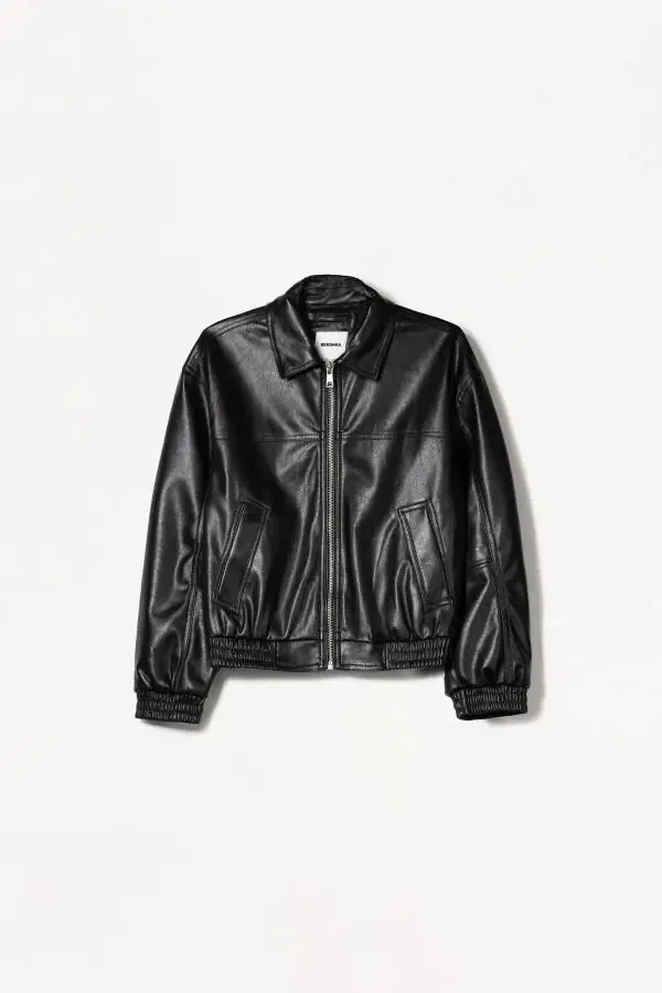 Oversize faux leather jacket - 2
