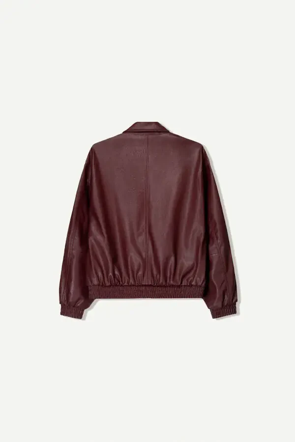 Oversize faux leather jacket - 5