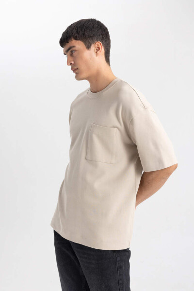 Oversize Fit Crew Neck Short Sleeve 100% Cotton Heavyweight T-Shirt - 3