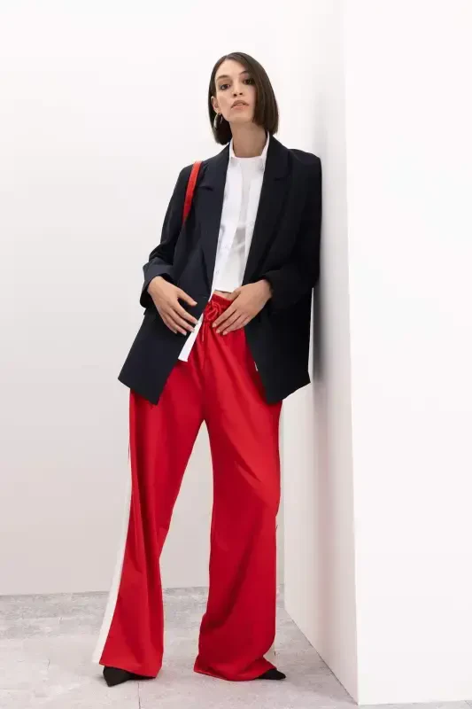 Oversize Fit Jacket Collar Taffeta Blazer Jacket D4418AX24AU - 2