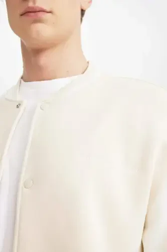 Oversize Fit Orqa Tomonida Chop Ettirilgan Kollej Yoqali Bomber Ko'ylagi Yumshoq Mo'yna Qoplamasi B8157ax24sp - 8