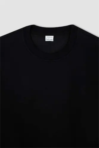 Oversıze Sweatshirt-Siyah - 7