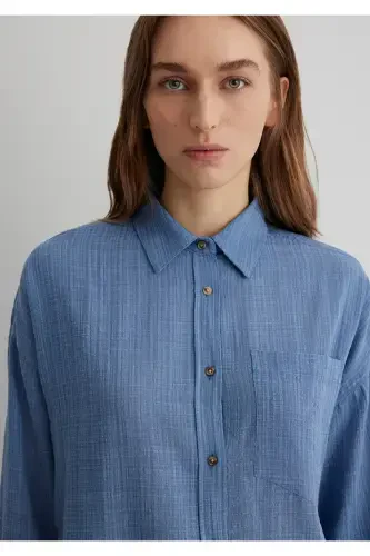 Oversize Gömlek Oversize / Geniş Kesim 1210404-837 - 6
