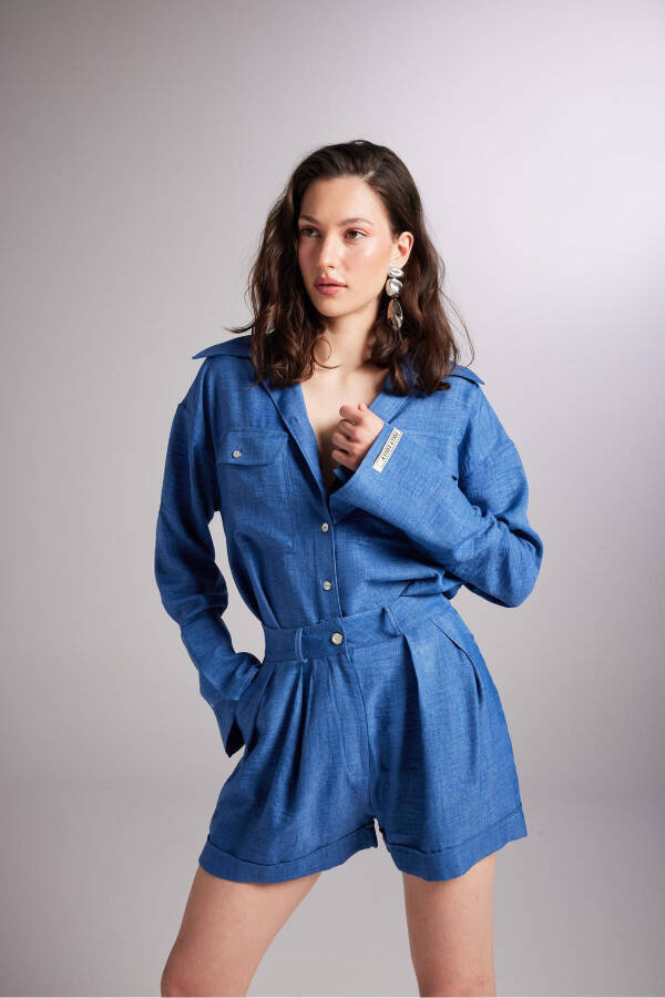 Oversize Kesim Julia Ko'ylak Movi - 3