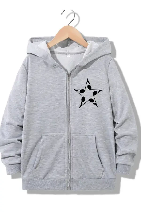 OVERSIZE Kids' Printed Zip-Up Hoodie (NEW PRODUCT) - 7