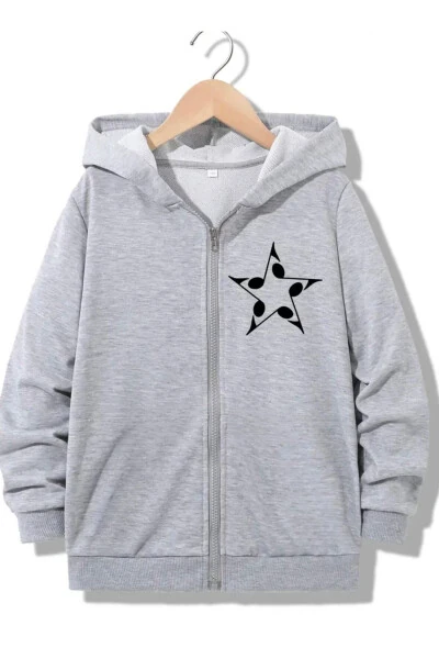 OVERSIZE Kids' Printed Zip-Up Hoodie (NEW PRODUCT) - 1