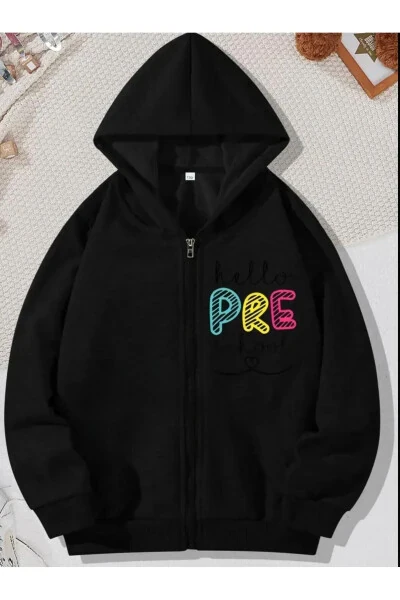 OVERSIZE Kids Printed Zipper Hoodie (NEW ITEM) - DAXIA