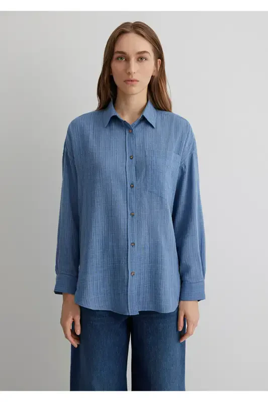 Oversize ko'ylak Oversize / Keng bichim 1210404-837 - 4