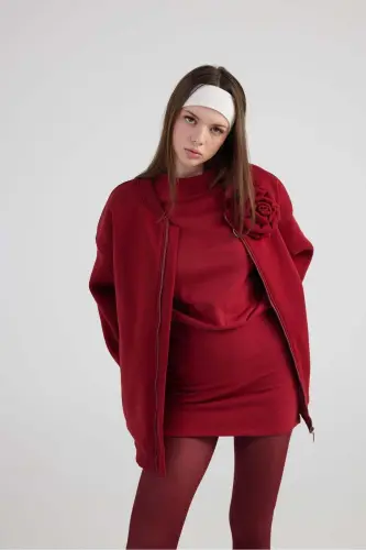 Oversize Lined Alexa B with Detachable Rose Detail - 5