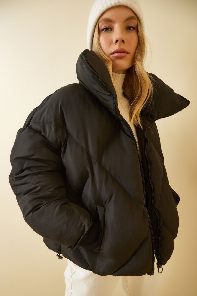 Oversize Puffer Jacket BLACK - 1