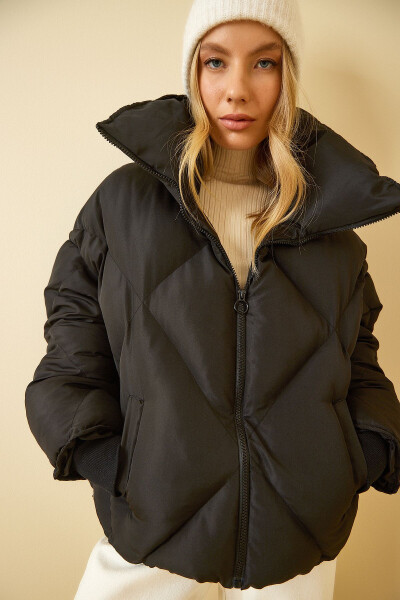 Oversize Puffer Jacket BLACK - 4