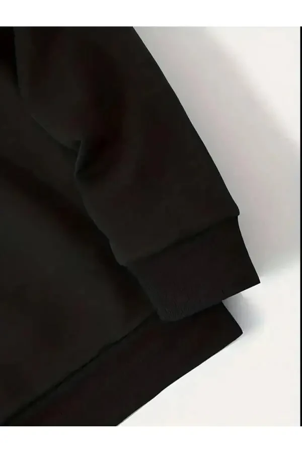 OVERSIZE Qiz/o'g'il bolalar bosma fermuarlı ko'ylagi kaputli (YANGI MAHSU LOT) - 8